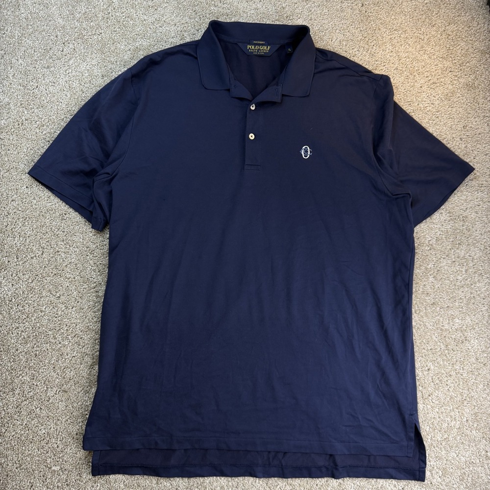 Polo Golf Ralph Lauren Polo Shirt Mens XL Blue Solid Short Sleeve Golf Top